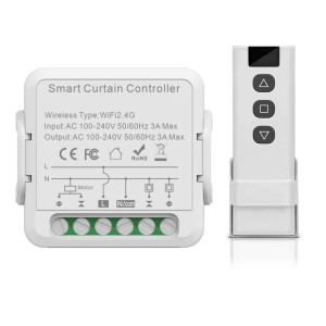 WiFi пристрій керування двигуна (штор, ролети) із пультом 433МГц для Tuya