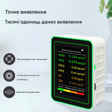 Аналізатор якості повітря та газів  (CO2, HCHO, TVOC, PM2.5)