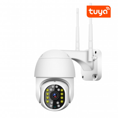 Поворотная 360 WiFi камера для внешнего использования с датчиком движения, ночным режимом, двухсторонней связью и возможностью записи на облачное хранилище