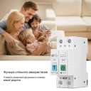 2-полюсный Wi-Fi выключатель с защитой утечек (УЗО) напряжения и тока на рельсе, 220/230В до 63А Tuya (Smart Life) от TOMZN за 895грн (код товара: SMT2P)