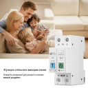 2-полюсный Wi-Fi выключатель с защитой утечек (УЗО) напряжения и тока на рельсе, 220/230В до 63А Tuya (Smart Life) от TOMZN за 895грн (код товара: SMT2P)