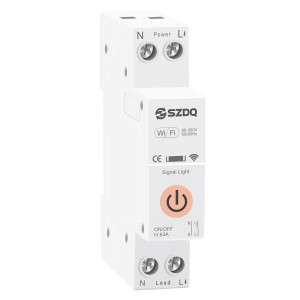 1-но фазний WIFI вимикач-реле з таймером на DIN рейку 220В до 63A для Tuya або Smart Life 1-но фазний WIFI вимикач-реле з таймером на DIN рейку 220В до 63A для Tuya або Smart Life