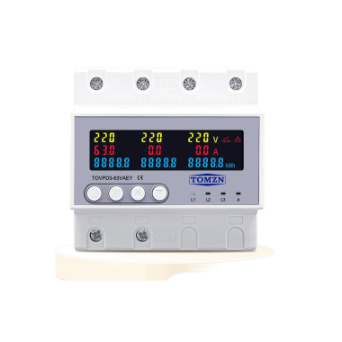 Автоматический переключатель фаз (автоматического выбора фаз) (63A) с функцией подписки, защитой от напряжения и тока (3P+N)