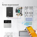 Настенный WiFi термостат на 220 вольт с LCD дисплеем и кнопочной панелью с подсветкой и внешним датчиком температуры на 3 метра для Tuya или SmartLife от Qiachip за 1 195грн (код товара: TUYATERMO)