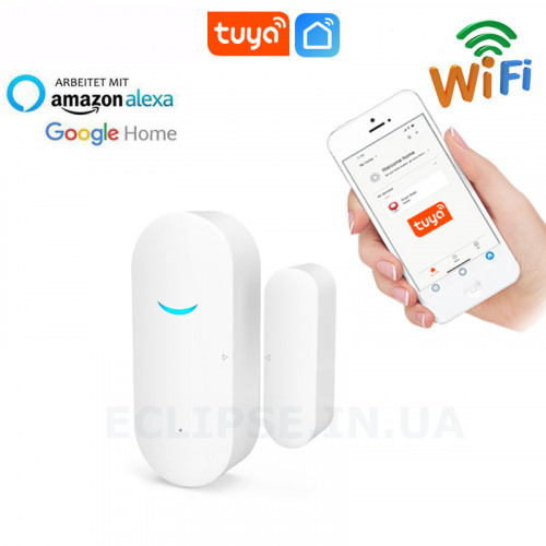 Wi-Fi датчик відкриття / закриття дверей для домашньої сигналізації, сумісна з Alexa Google Home, додаток Tuya (Smart Life) від EACHEN за 395грн (код товару: WIFIDT)