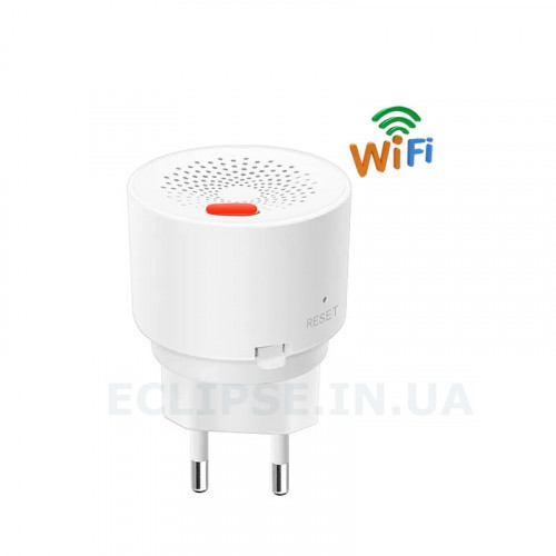 Датчик газа с сиреной и контролем по WiFi приложение Tuya (Smartlife) в розетку на 220/230 вольт от EARYKONG за 545грн (код товара: WIFIGT2)