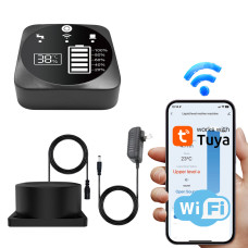 Ультразвуковий WiFi датчик рівня рідини в баку з дистанційним індикаційним екраном для Tuya (SmartLife)
