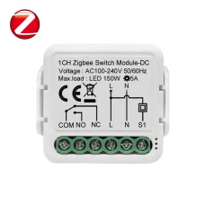 Zigbee выключатель с сухим переключающим контактом реле приложение TUYA (Smartlife)