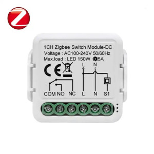 Zigbee выключатель с сухим переключающим контактом реле приложение TUYA (Smartlife)