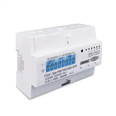 3-х фазный дистанционный Zigbee электросчетчик с LCD дисплеем и защитой до 80 А для приложения Tuya (Smart Life)