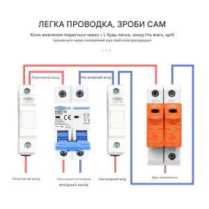 УЗІП Розрядник захисту від імпульсної перенапруги постійного струму DC  SPD 500V 600V 800V 1000V 20KA~40KA  