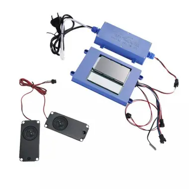 Многофункциональный зеркальный сенсорный выключатель с цветным LCD дисплеем на 220 вольт до лент на 12 вольт до 36 ватт (3 Ампера) с динамиками и блютуз