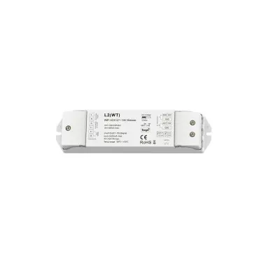 Дистанционный LED контроллер-димер L2(WT) на 100-240В на 2 канала и выходом 0/1-10В с поддержкой пульта и Wi-Fi из приложения Tuya или Smart Life