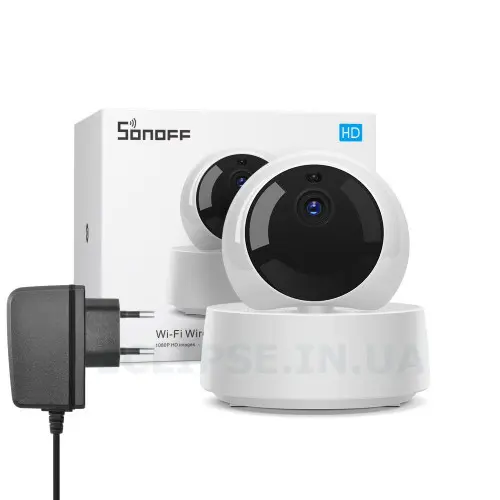 SONOFF GK-200MP2-B поворотна Wi-Fi камера з датчиком руху, двостороннім голосовим зв’‎язком, можливістю запису на карту та блоком живлення від SONOFF за 1 695грн (код товару: GK200)