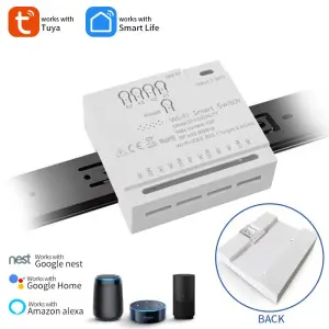 4-х канальный WIFI+Радио 433 МГц выключатель-реле (сухой контакт) на 5/7-32 Вольт или 5/85 -265 Вольт приложение Tuya или SmartLife